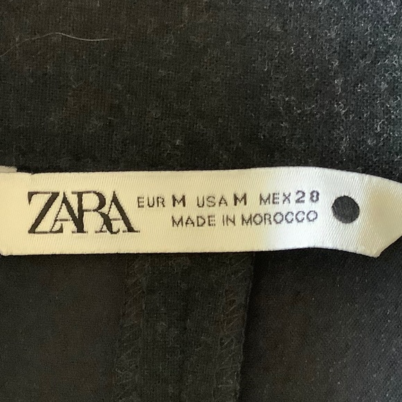 Zara dark gray flannel like cropped jacket Medium - Picture 6 of 13